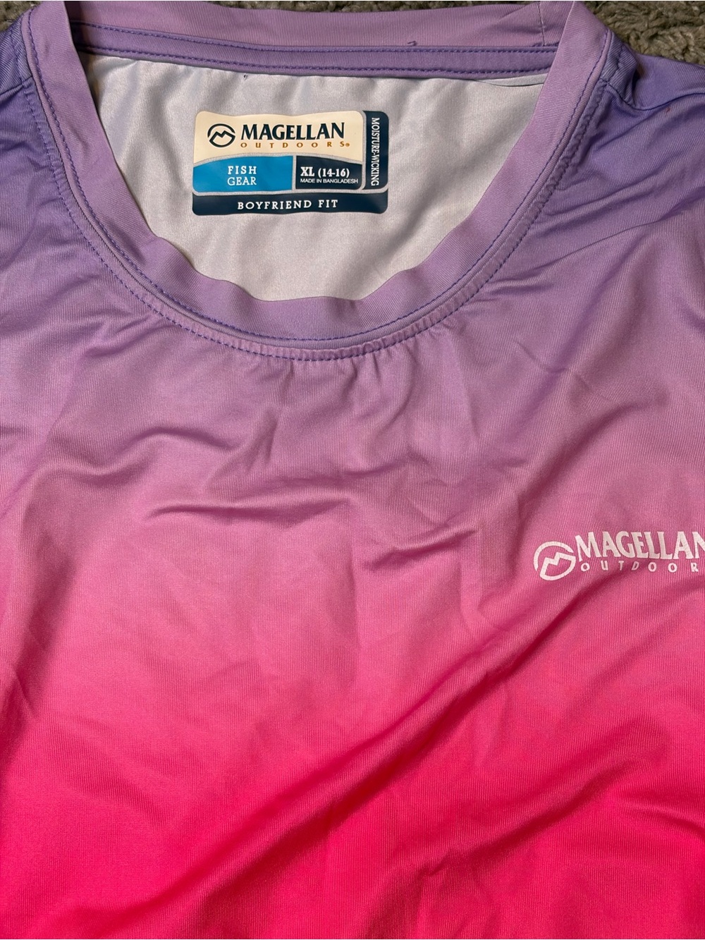 Magellan Outdoors Kids Ombre Sun Shirt - Pink, Yellow, Purple - Picture 2 of 3